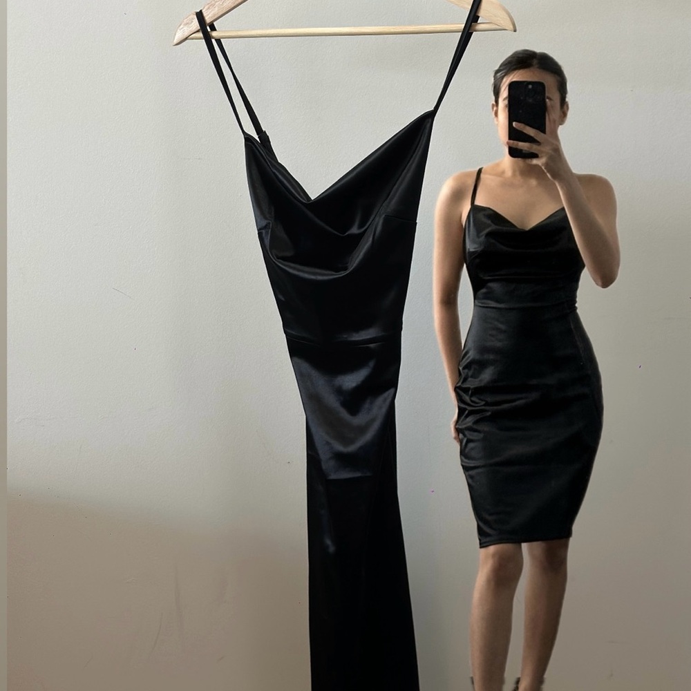 Forever 21 Sleek Black Backless Dress